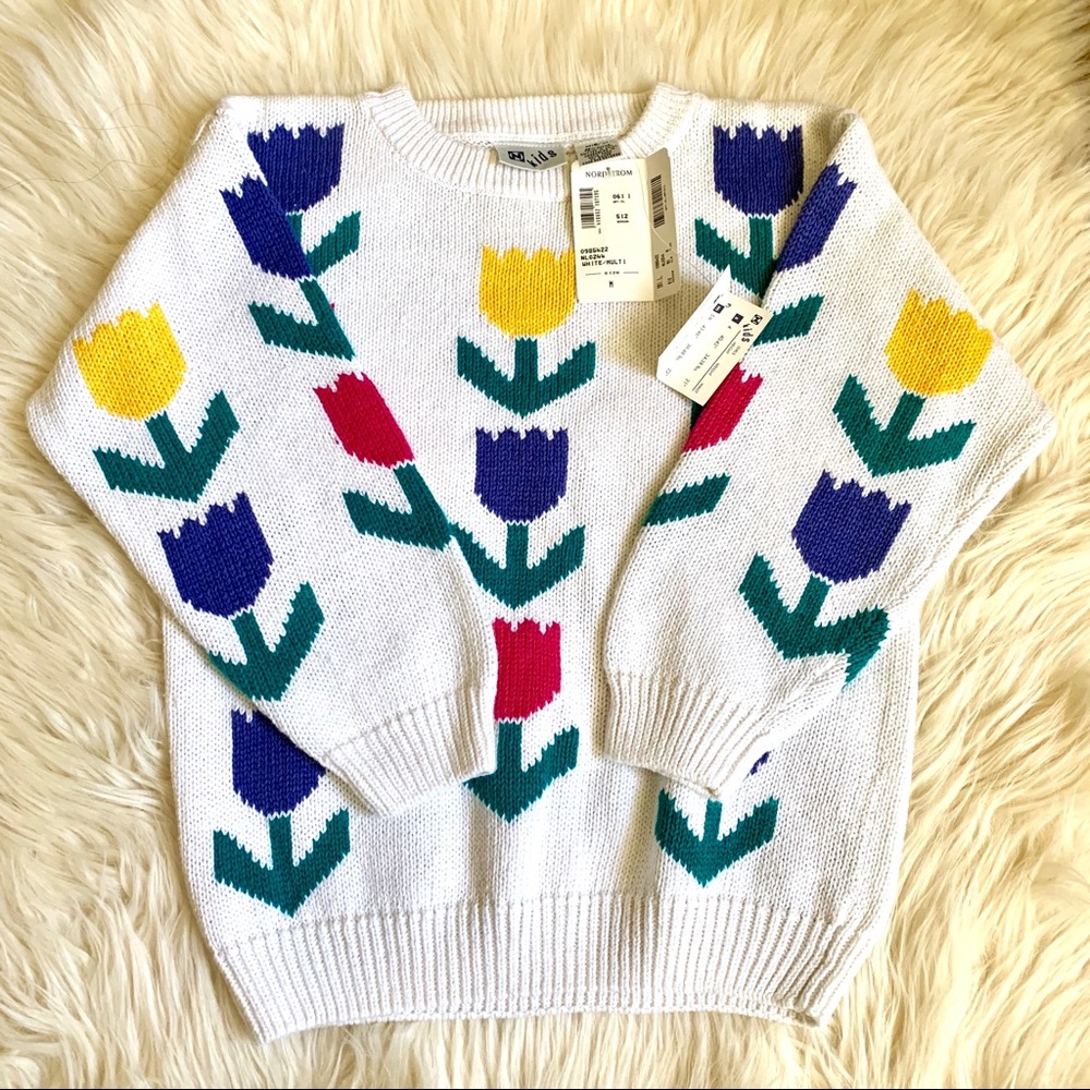 Nordstrom Kids | Girls Medium Floral Sweater